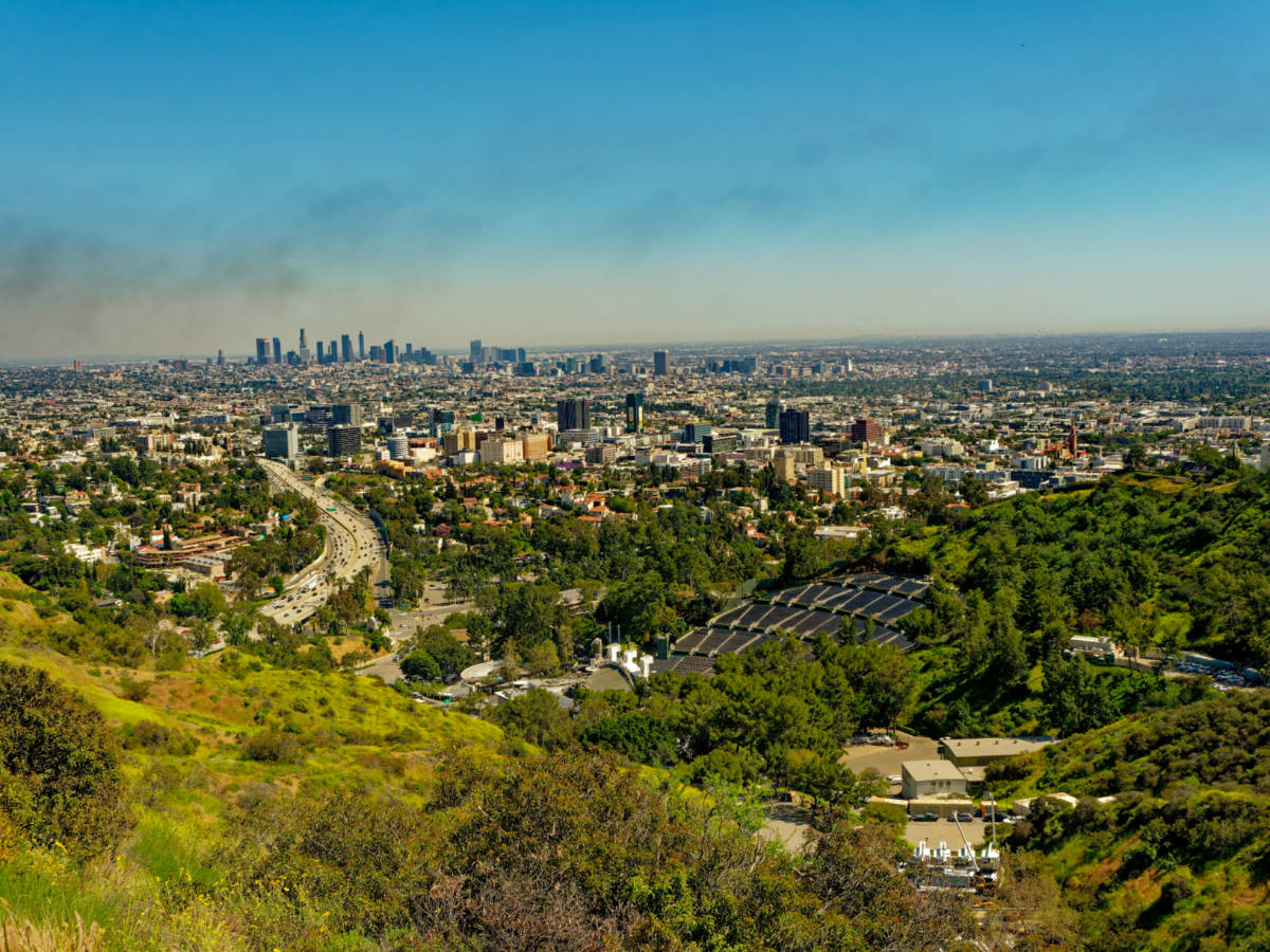 Overlooking view from Mulholland in LA