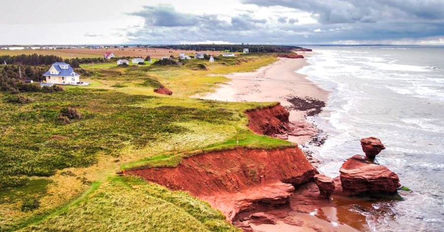 Aerial view of Prince Edward Island's Central Coastal Drive