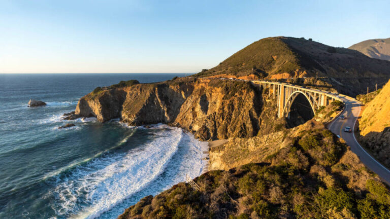 Scenic view of Pacific Coast Highway during a sunny morning