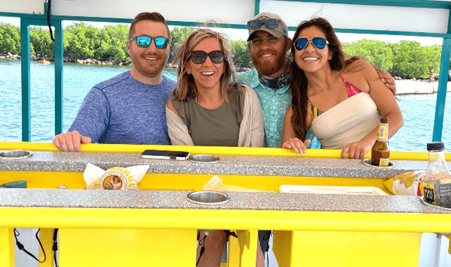 The author with her wife and friends on PaddlePub in Fort Lauderdale