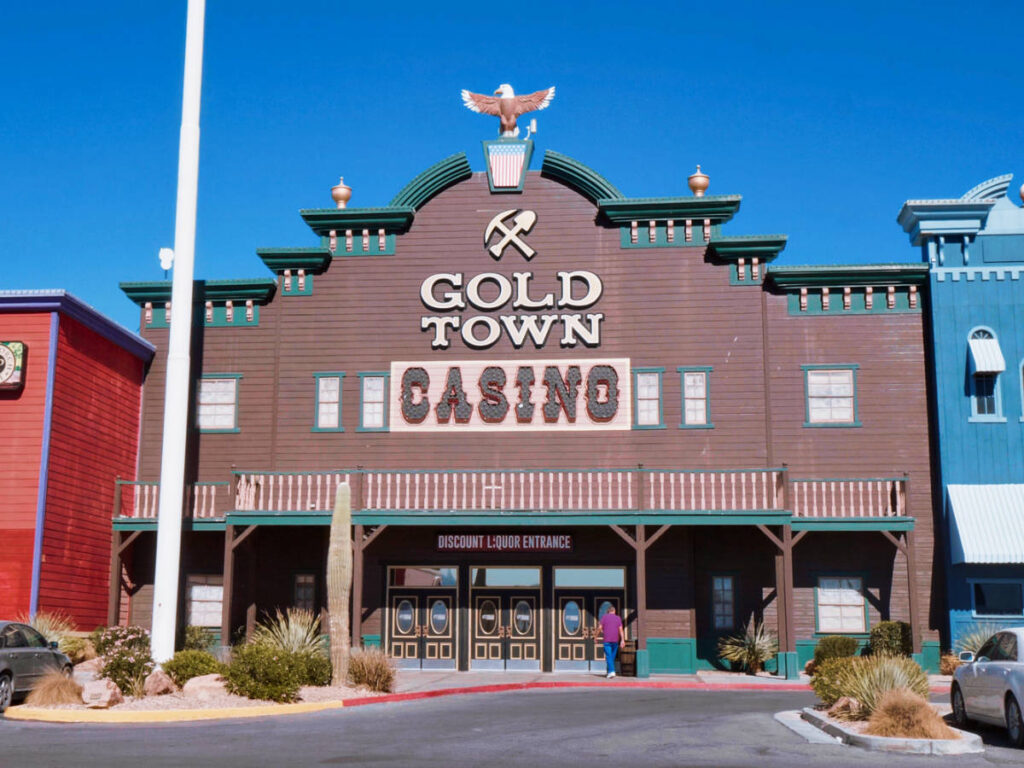 View of the western style buildings at Pahrump