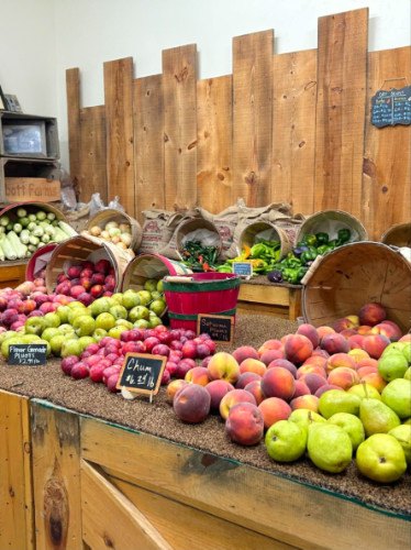 Variety of fruits and vegetables at Palisade