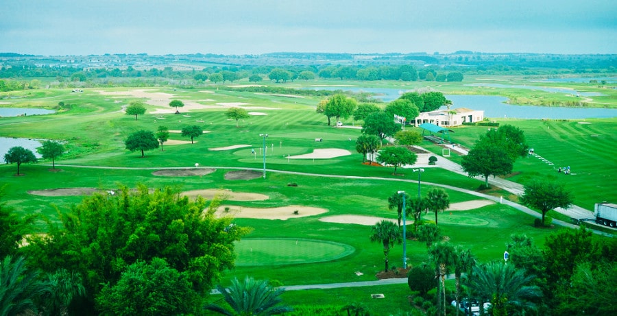 Aerial view of the landscape of Palma Ceia golf course