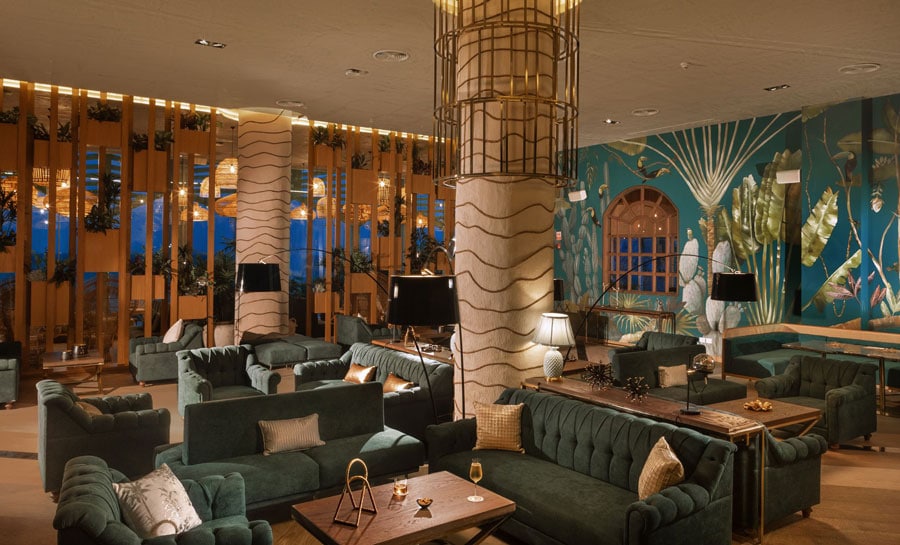 The interior of Palmaïa Hotel