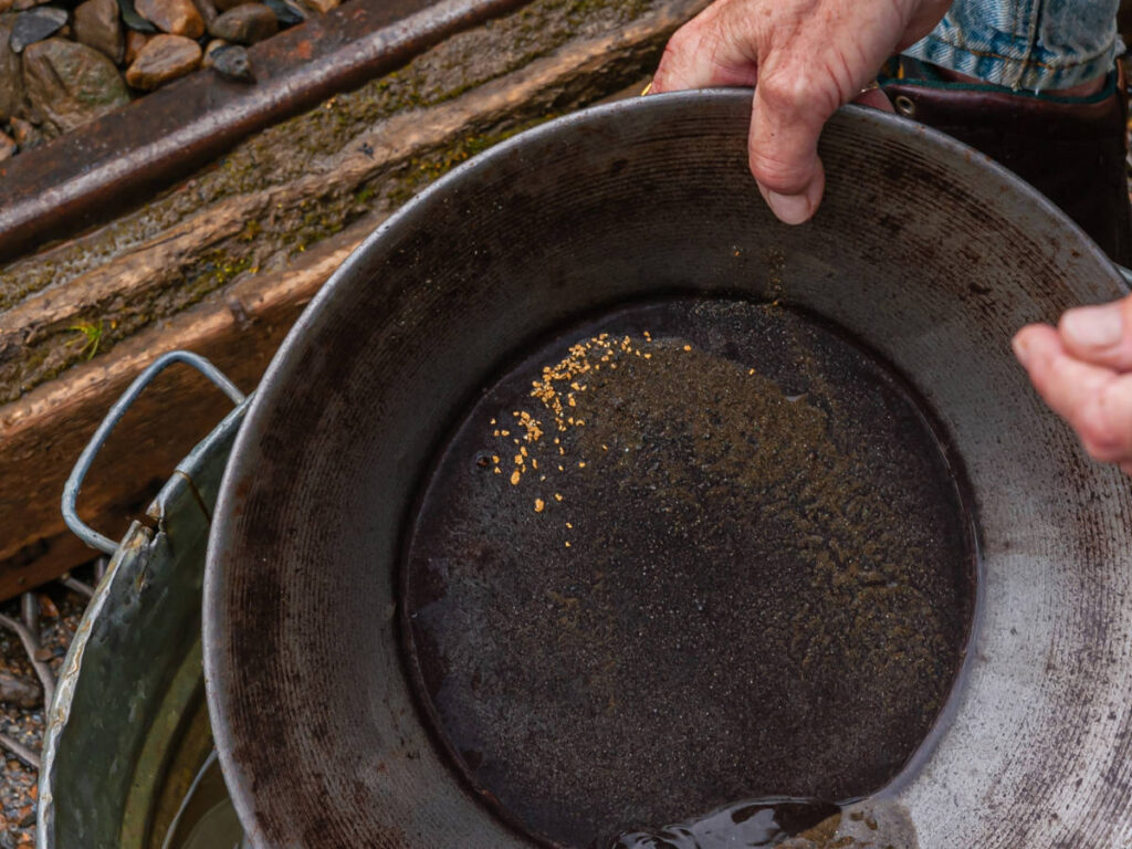 A pan use for gold