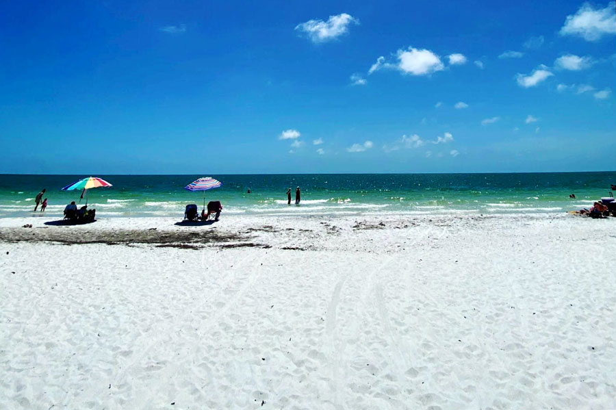 View of tourists in Panama City Beach