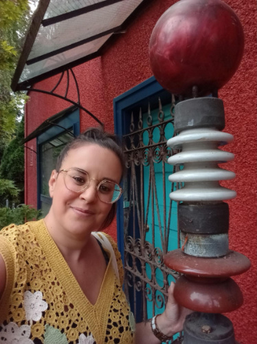 The author Catherine Driver at the Paneficio Studios
