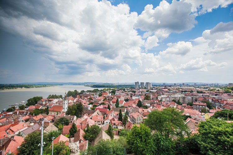 Aerial view of Zemun