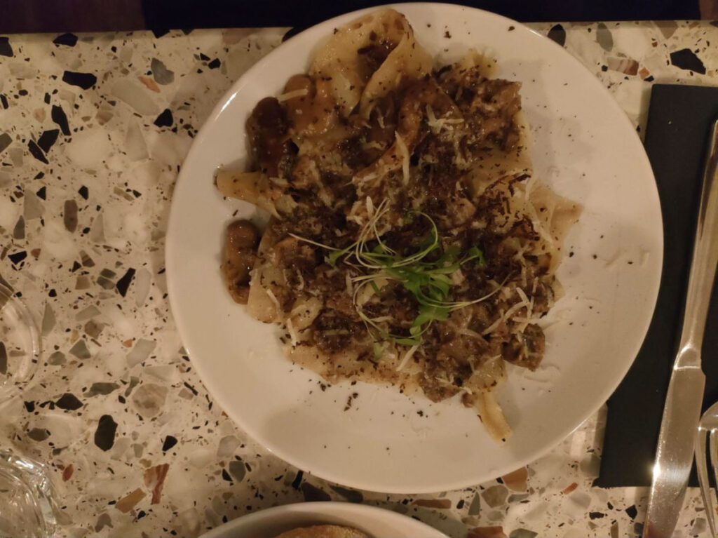 A plate of Pappardelle at Il Pastaio
