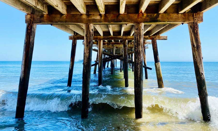 View of a pier in Paradise Cove