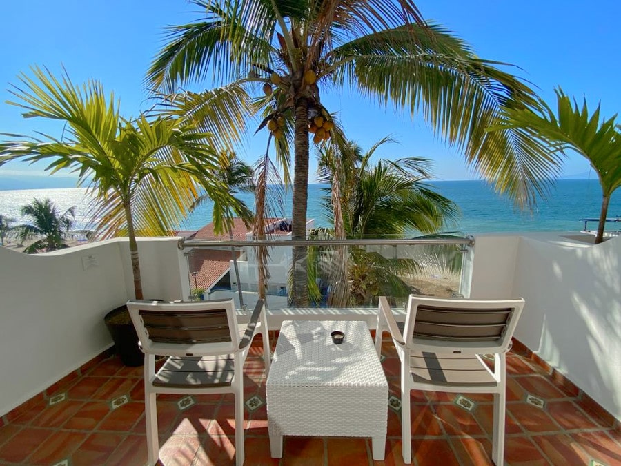 View from the balcony of a room in Paramar Beachfront