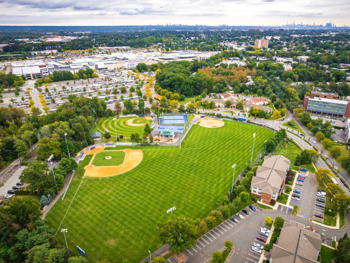 Aerial view of the landscape in Paramus
