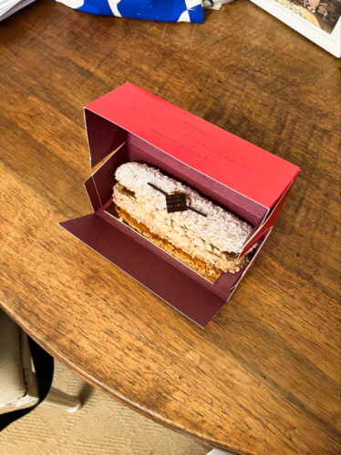 A to go box with pastry from Paris-Carette