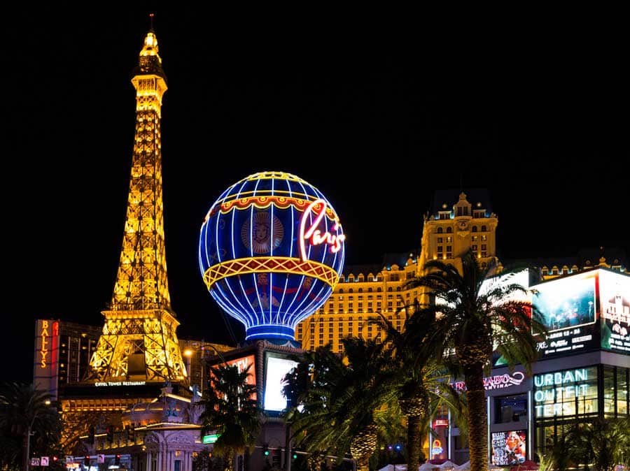 Replica of the Eiffel Tower in Las Vegas