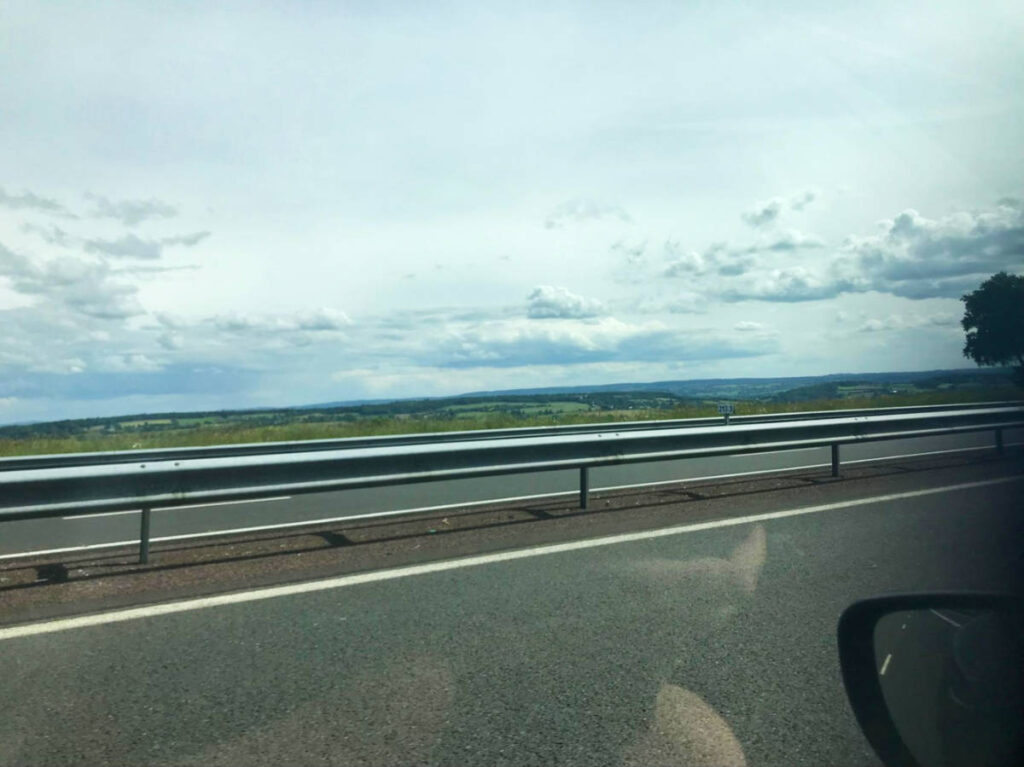 View from the car drive