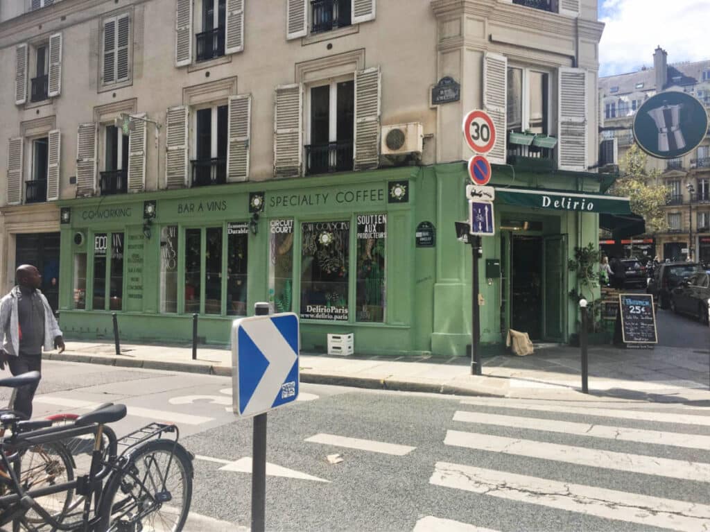 Example of a Parisian road signs on a street in Paris
