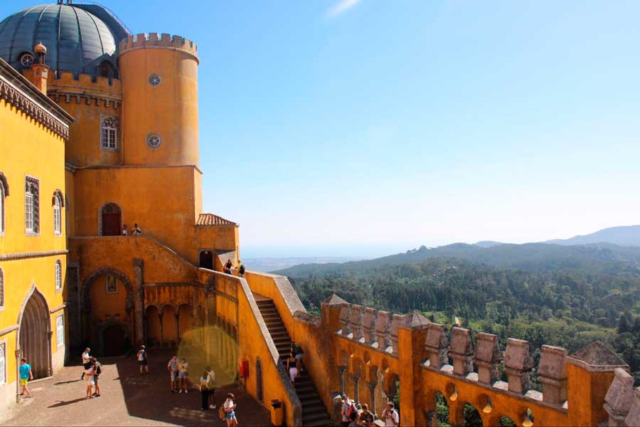 Overlooking view from the Park and National Palace of Pena