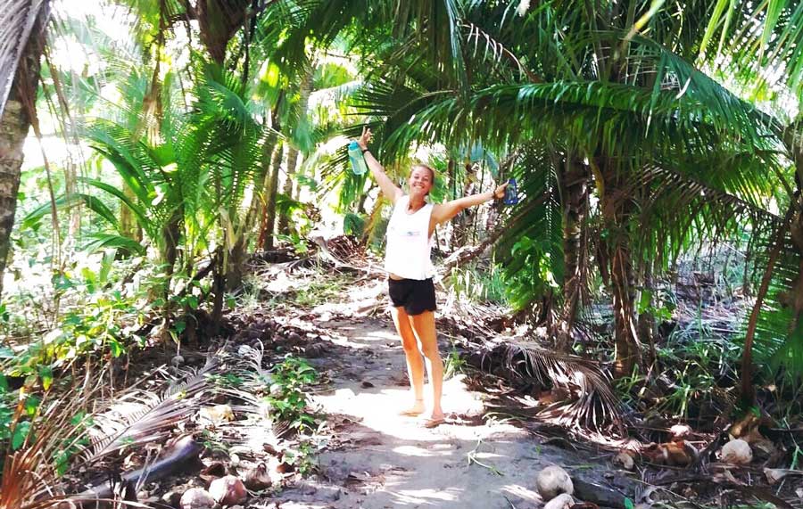 The author posing for a picture in Parque Nacional Cahuita