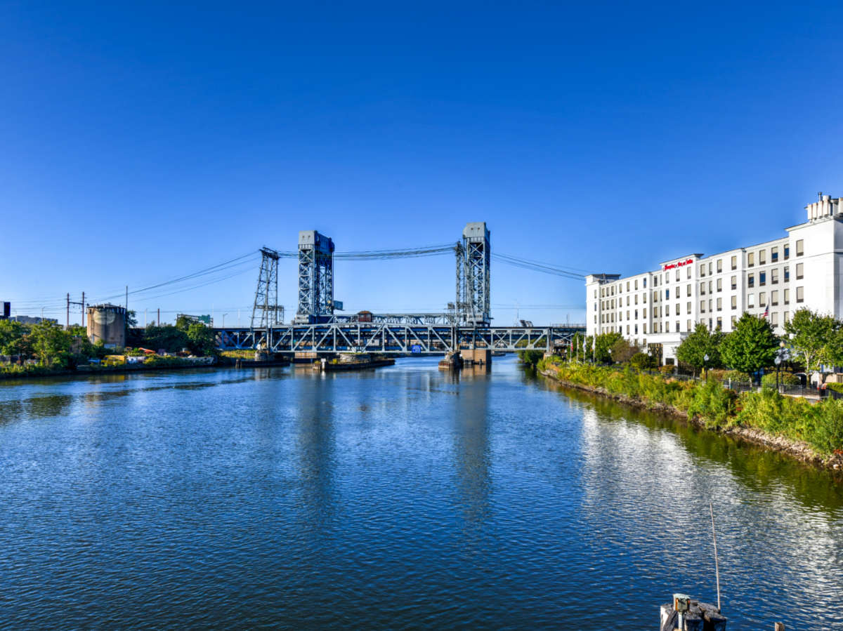 View of the bridge between the Newark and Harrison