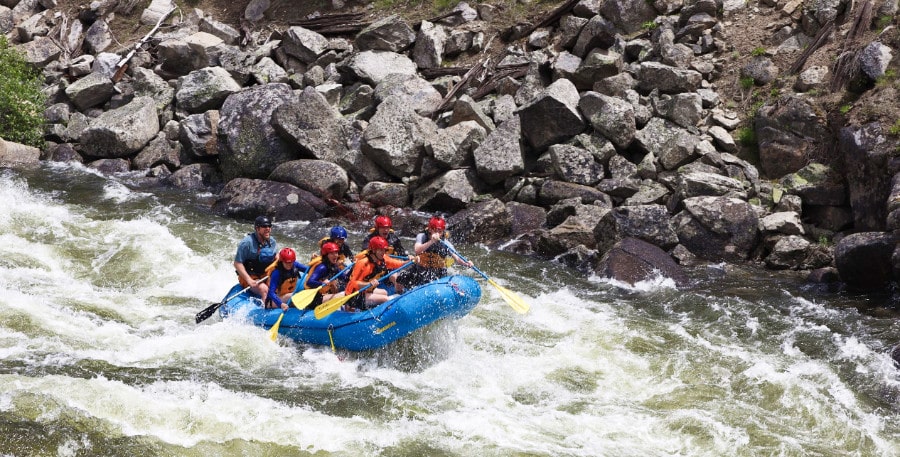 The author (Taylor Ramsey) and a few of her friends on an epic whitewater rafting on the Payette River
