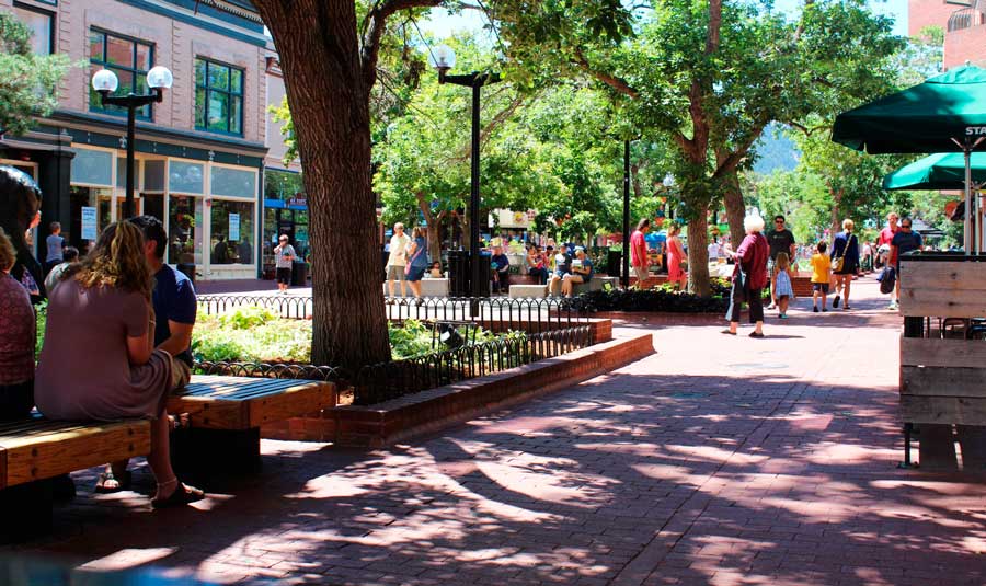 View of people having their day in Pearl Street