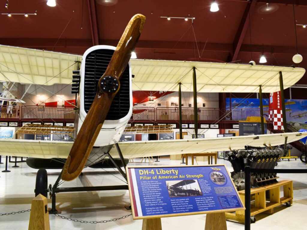 View of the aircraft display at the Pearson Air Museum
