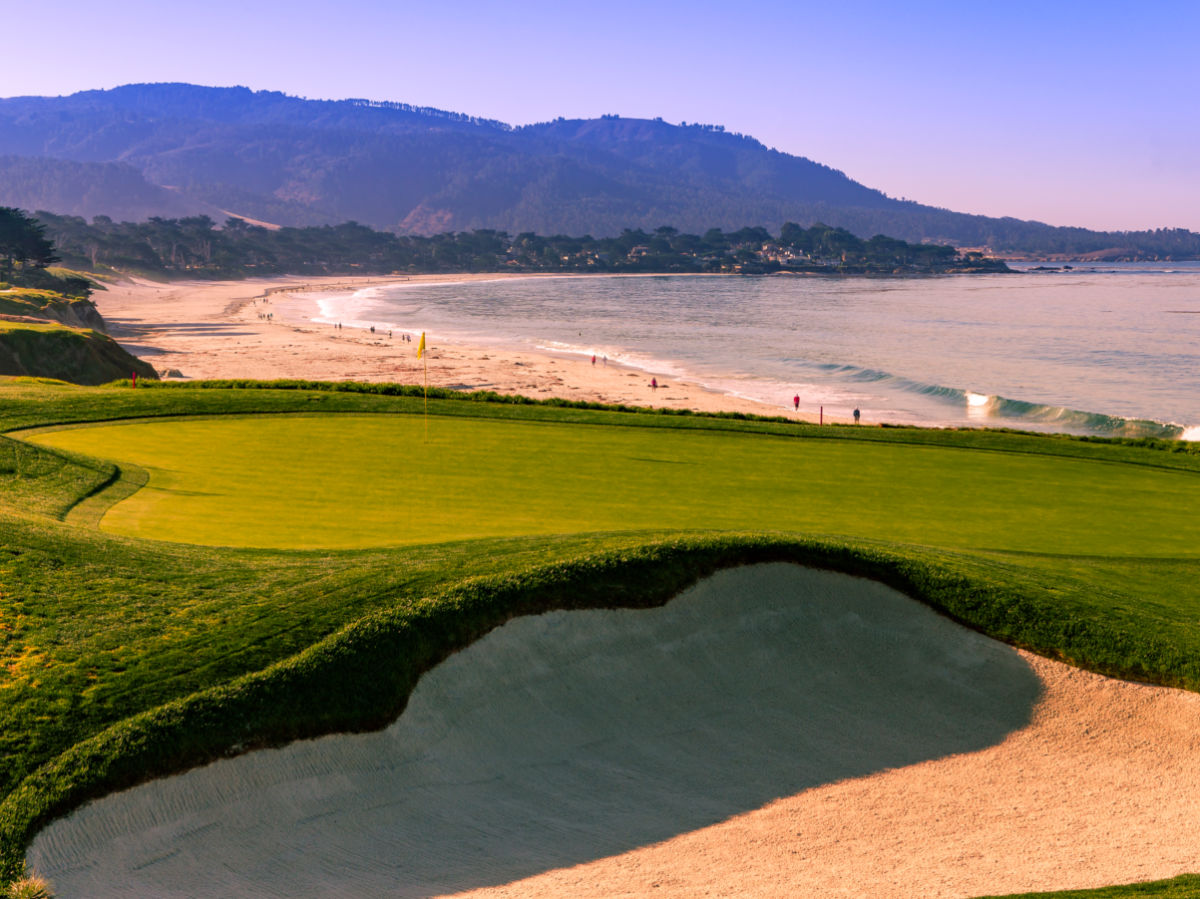 A view of Pebble Beach golf course, Monterey