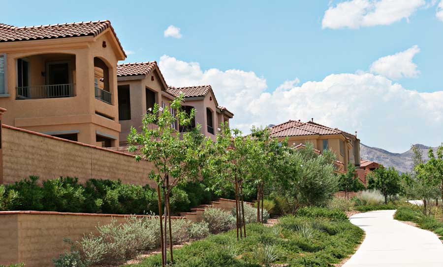 View of houses in Peccole Ranch