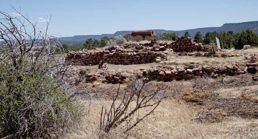 Clear sky over the Pecos National Historical Park in New Mexico