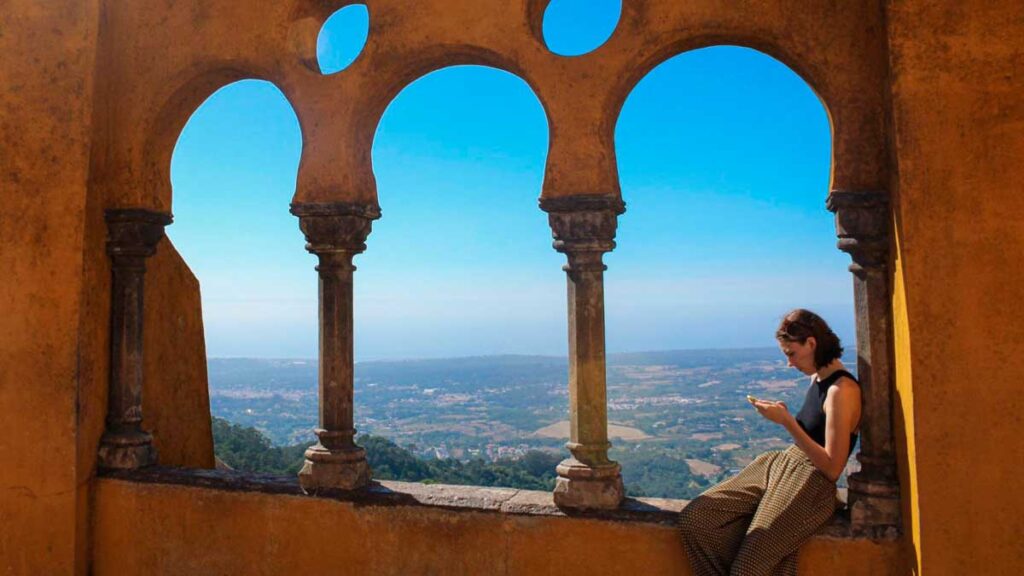 The author chilling in Pena Palace with a view