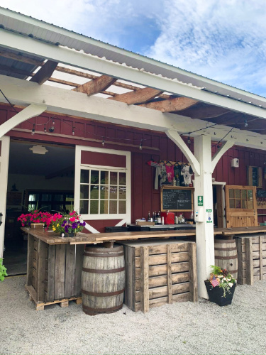 View of the barn from the outside at Pennings Farm