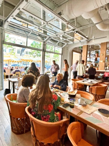 View of the people dining inside a restaurant at Belmar