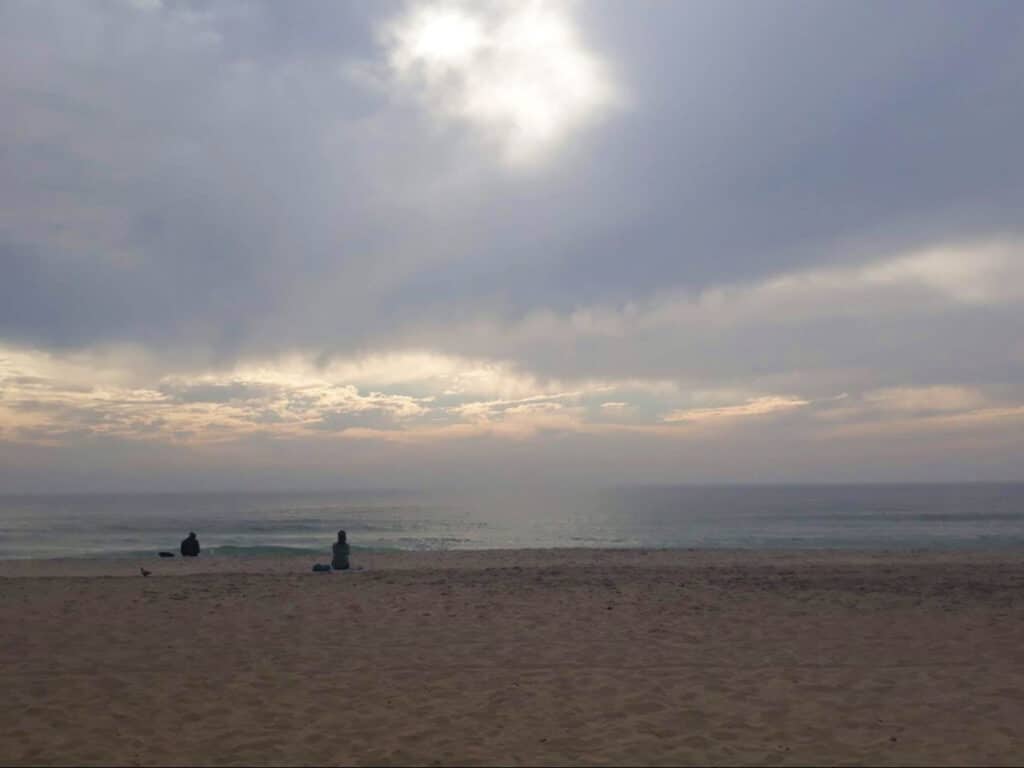 View of the people chilling at the beach