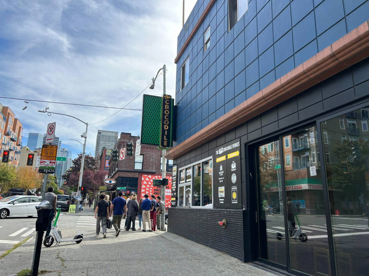 People standing outside The Crocodile in Seattle