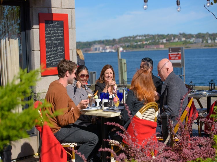 People eating in Halifax Nova Scotia