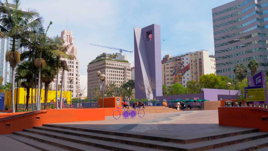 View from the Pershing Square in Downtown Los Angeles