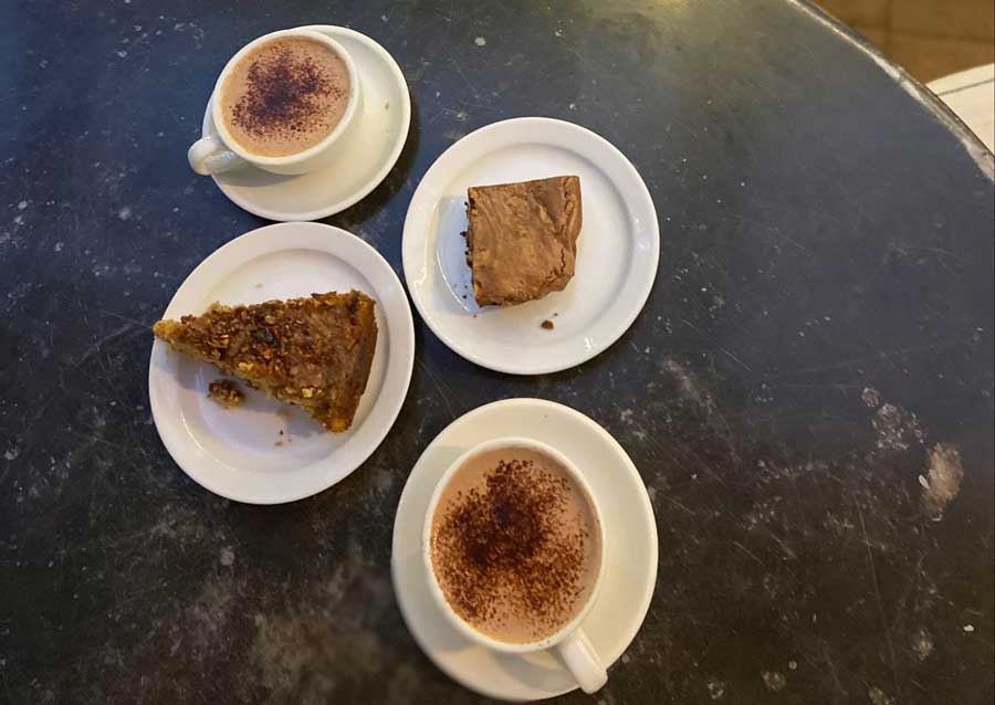 Hot chocolates and desserts from Petersham Nurseries Café