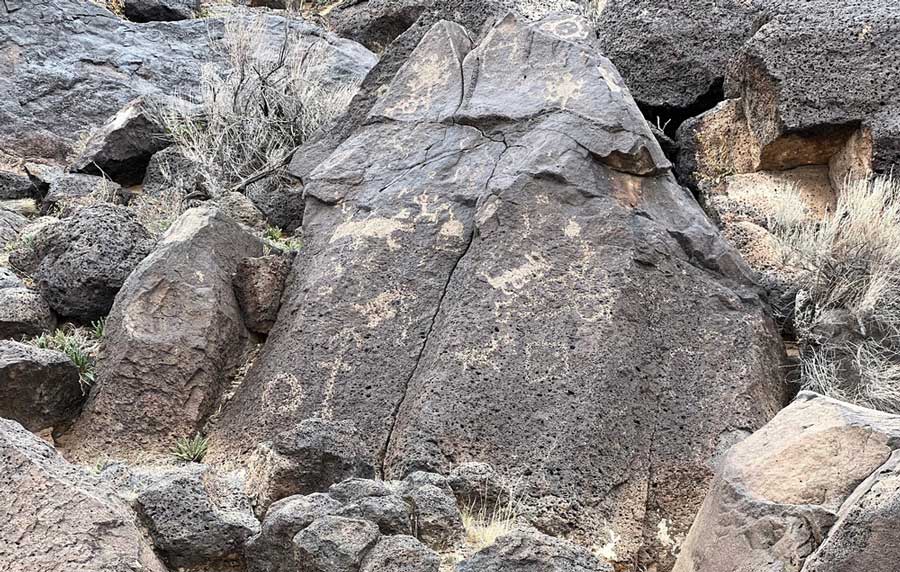 View at the Petroglyph National Monument in New Mexico