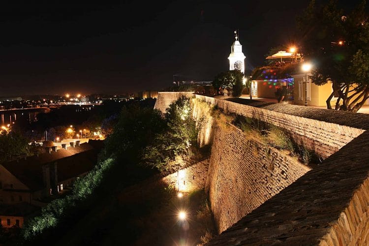 Night view of Petrovaradin Fortress