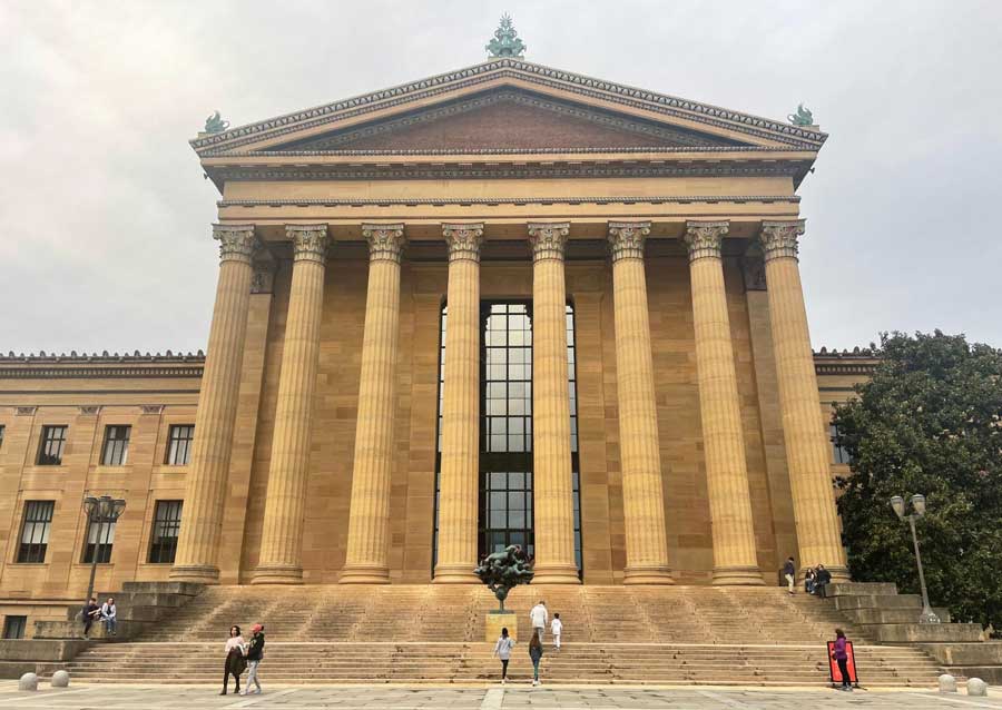 The Philadelphia Museum of Art building from the outside