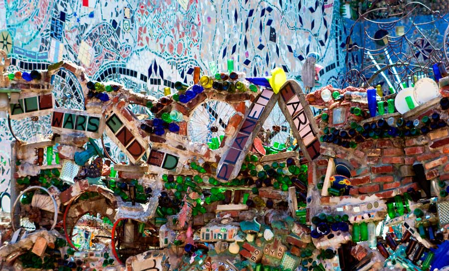 View from the inside of Philadelphia’s Magic Gardens