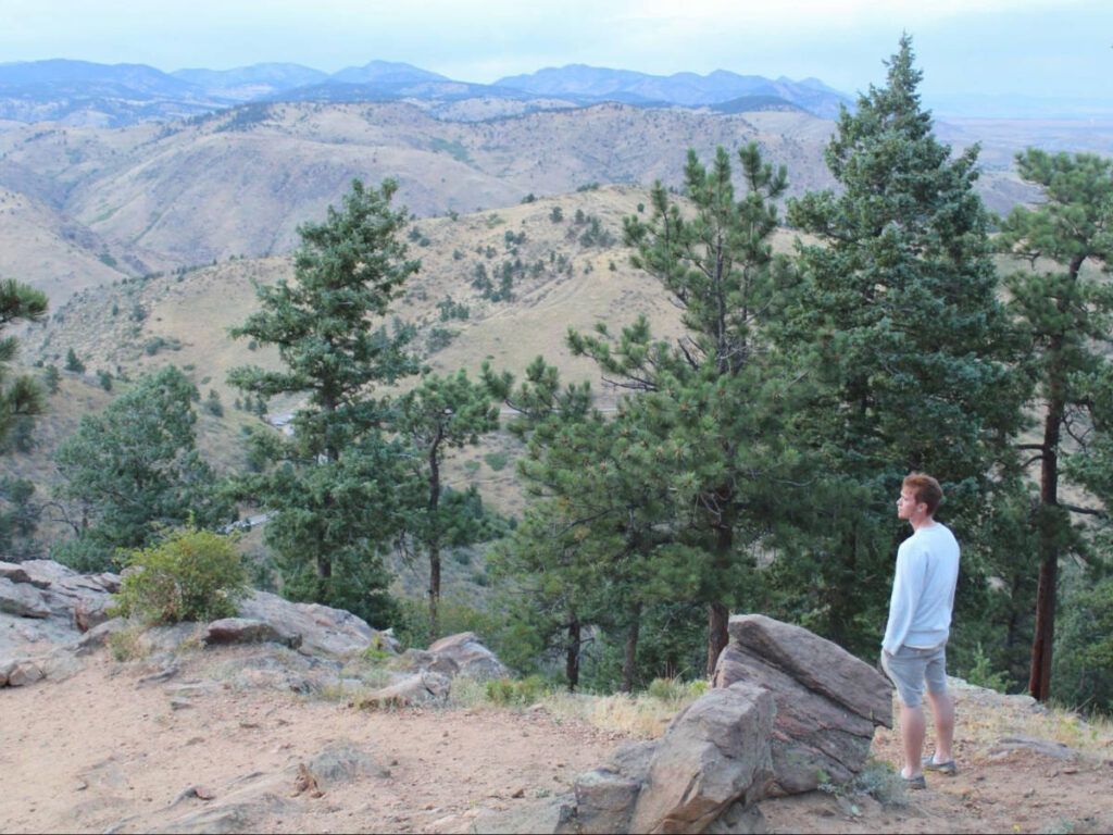 The author's husband, Philip, overlooking Lookout Mountain Park