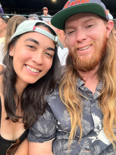 Travel Lemming Editor, Abigail Bliss and her husband, at the Coors Field