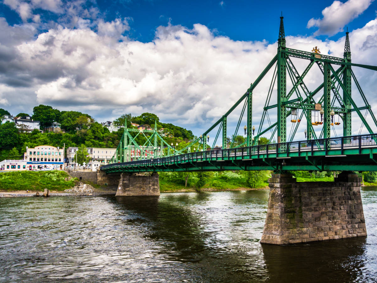 View of the town of Phillipsburg from across the Delaware River