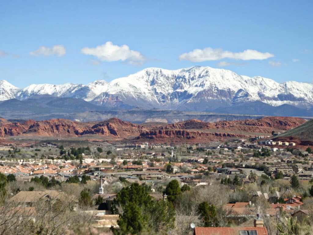Picturesque view of the Pine Valley Mountain Range