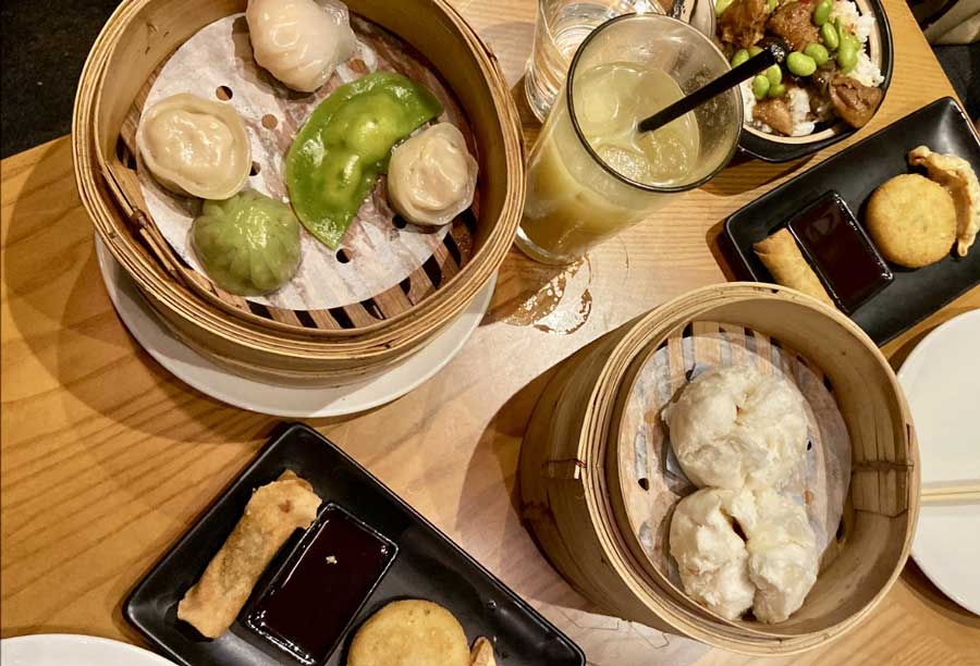 A dim sum set menu in Ping Pong London