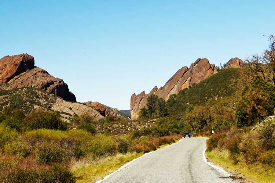 The view from Pinnacles National Park in California
