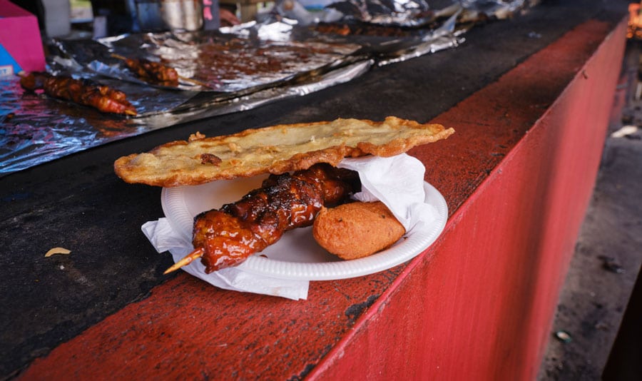 View of foods on a plate