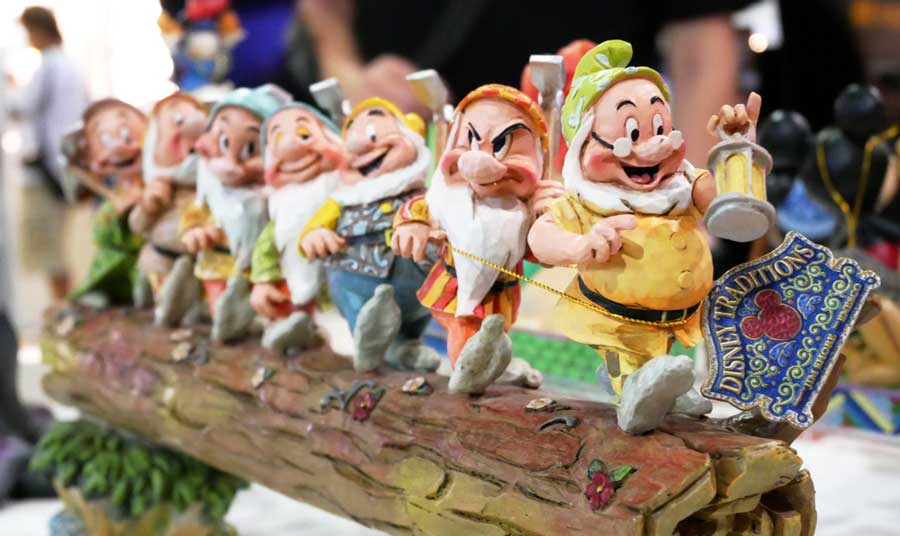 View of a Disney's Seven Dwarfs souvenir displayed in a store on Disneyland