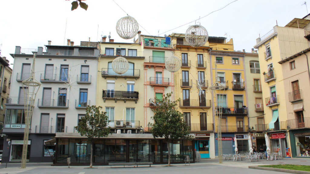 Exterior view of the Plaça Major in Olot
